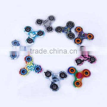 Colorful fingertips gyro fidget spinner fingers rotating decompression camouflage spiral steel ball models