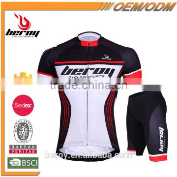 Beroy custom men comfortable cycling jerseys suit short sleeve no minimum,cheap racing bike attire