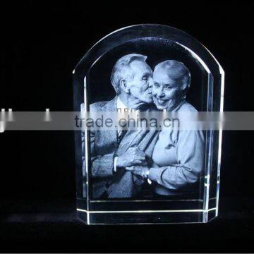 Couple pic 2D laser engraving crystal