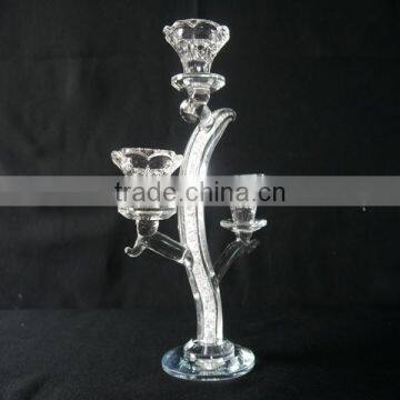 New Design K9 Crystal Candle Holder,3Tips Crystal Votive Candle Holder For Wedding Or Home Decoration photo-2