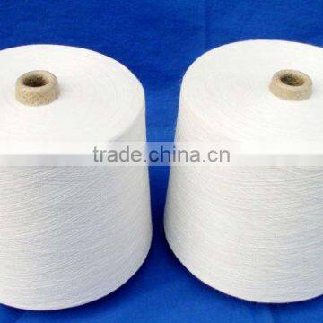 100% polyester spun yarn for made into sewing thread, Raw White