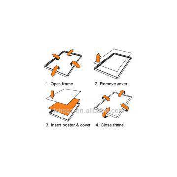 New Product Wall Hanging Aluminium Snap Poster Frame HS-K3 photo-3