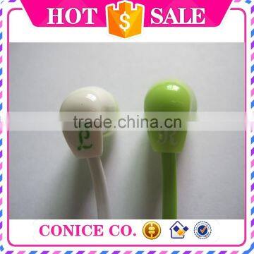 Cheap Promotion Green and White Colorful Silicone Micro Earphone With Rubber Cover photo-5