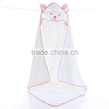Baby Girl Hooded Bath Towel Animal Print Hooded Poncho Towels For Kids