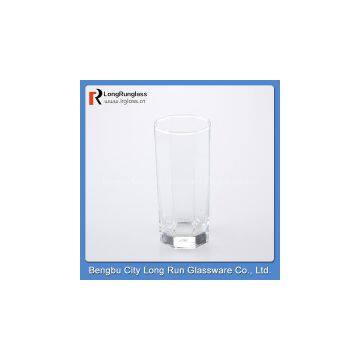 Longrun crystal tall Octagon drinking water glass/glassware wholesale