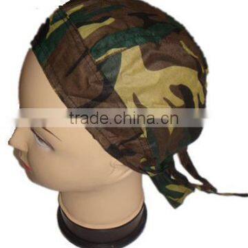 Customized Reactive Print Cotton Pirate Hat Custom Logo Meisai Camouflage Doorag