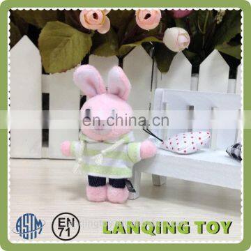 New Mini Keychain Soft Toy Pink Plush Rabbit