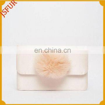 Pink Fox Fluffy For Shoes/Bag Accessory Fox Fur Pom Pom