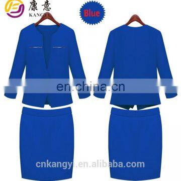Sexy Office Uniform for Lady With Yellow Black Blue Red Color photo-2