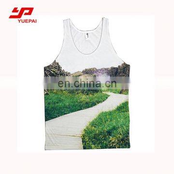 Wholesale plain white vest tops custom bodybuilding stringer vest gym tank top