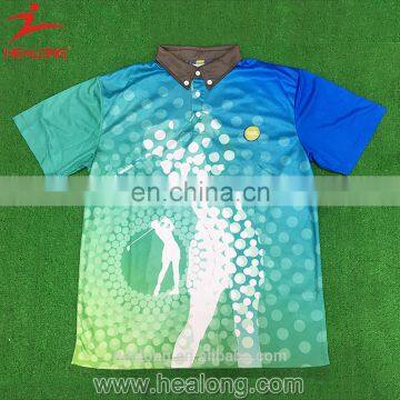 2017 Sublimation Printing New Design Color Combination Men Polo T Shirts