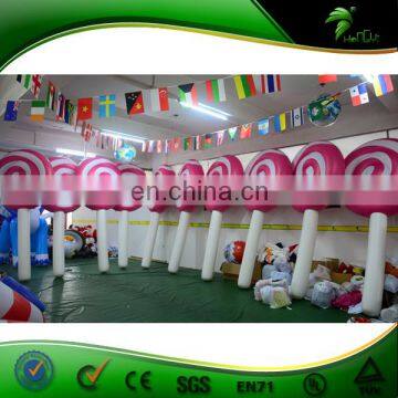 China Manufacture 2.5M Inflatable Christmas Lollipop, Lollipop Balloon Christmas Decoration