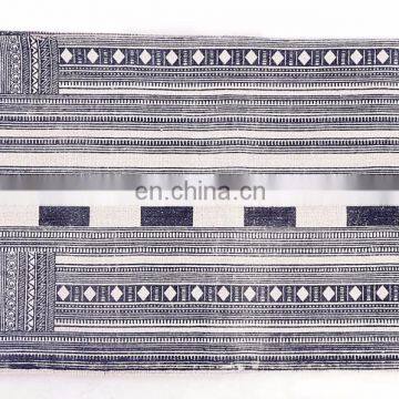 Indian Beautiful Rugs 4 X 6 Ft Blue White Cotton Block Print Accent Area Dhurrie Rug Flat Weave Hand photo-3