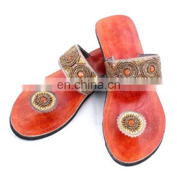 RH11 WOMEN LEATHER MOROCCAN STYLE HANDMADE SANDAL SLIPPER INDIAN TOE STRAP