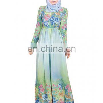 Hottest sales malaysia women floral dress design muslim dress for OEM