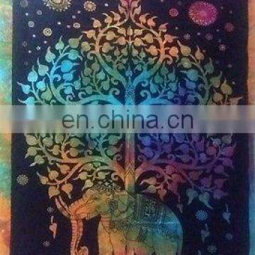 Large Indian elephant Tapestry tree of life Wall Hanging Throw Bedspread Dorm Tapestry Decorative product