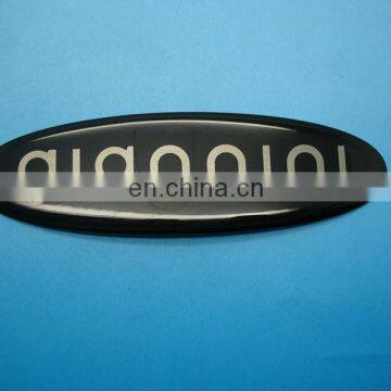 charming company art logo epoxy aluminum oval labels