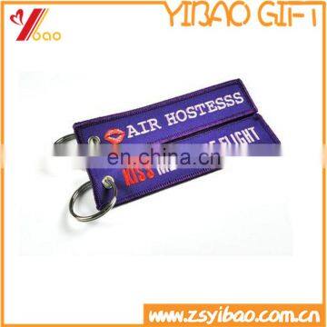 embroidery keychain Type and polyester Material