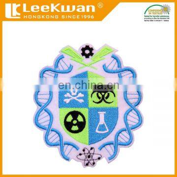 Washable high quality embroidered applique with iron-on backing