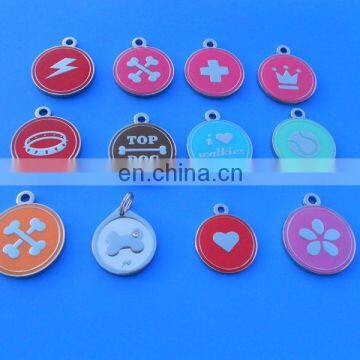 promotional soft enamel cute image bone shaped love heart hote sale pet dog tag