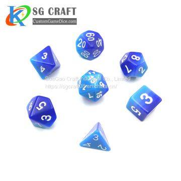 SueGao CARFT Factory Custom Colorful Polyhedral Plastic Dice Set photo-4