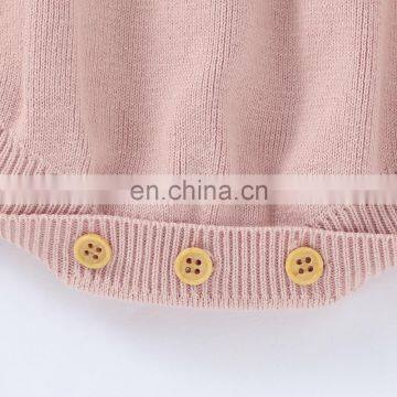 2020 Newborn Infant Toddler Baby Girl Warm Bodysuit Long Sleeve Knitting Solid Soft Jumpsuit Girl Autumn Clothes Girls Overalls