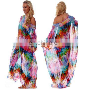 Sarong Beach wrap Kaftans for Women Beach wear 2019 Robe de Plage Chiffon Bikini Cover up Beach Tunic