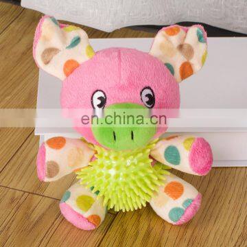 Wholesale Eco Friendly Custom Squeaker Private Label Designer Pack Set Small Stuffed Pet Dog Plush And TPR Toy photo-3
