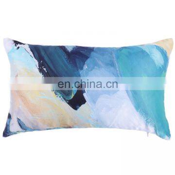 Oil Painting Sunset Mountains Decor Pillowcases Polyester 30x50cm Square Hidden Zipper Home Cushion Decorative Pillowcase photo-2