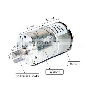 Central Shaft 6mm 12volt 100-300rpm Gearbox Motor for Hygenic Dispenser photo-2