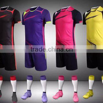 Thailand quality soccer jersey,Red black plain soccer uniform,Dri fit shirts wholesale