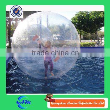 inflatable walk on floating water clear plastic bouncing fountain glass ball for sale