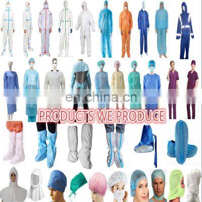 Surgical Non-woven Disposable Kit Surgeon White Blue Medical Anti-Fog Protective Head Cover Hood Cap photo-5