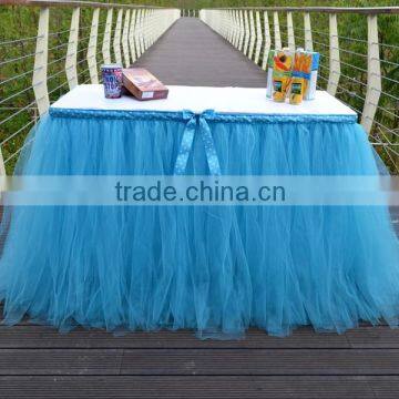 Tutu Tulle Princess Wedding Prop Birthday Prom Party Baby Shower Bow Table Skirt SD103