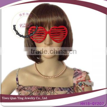 heart shaped red strip children toy glasses