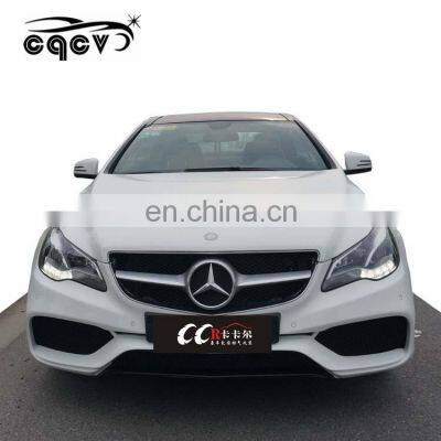 AMG style body kit for Mercedes Benz E class w212 car accessories 2 doors bumpers side skirts and carbon fiber trunk spoiler