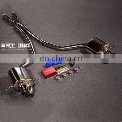 super racing tailpipe flexible exhaust pipe for Bentley auto exhaust system cat back with quad double tip