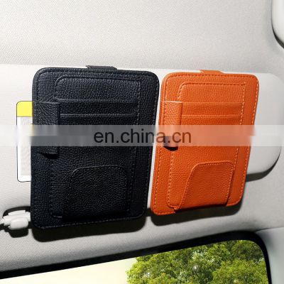 Multifunctional Storage Box For Car Bag Microfiber Pu Leather Universal Car Storage Net Automotive Pocket Organize Sun Visor