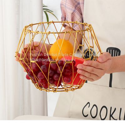 Wholesale Cheap Living Room Modern Simple Kitchen Storage Organizer Folding Fruit Basket