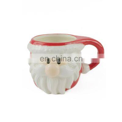 2020 3d customizable  kids decorative merry christmas design ceramic dolomite porcelain father coffee cups mug set