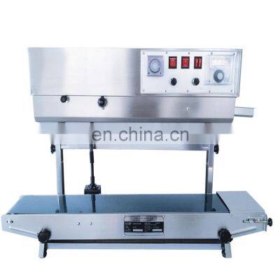 FRD-1000V Vertical type plastic bag sealing machine, aluminum foil bag sealer with ink wheel printing