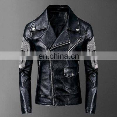 Wholesale Custom Logo Windbreaker Jacket Windproof Polyester Men's Leather Jackets photo-2