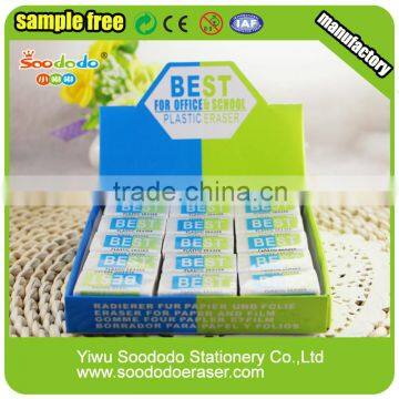 China office school Stationery White Erasers With Display Box