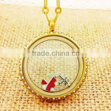 stainless steel floating charm locket glass locket magnet floating locket