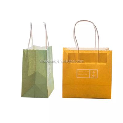 kraft packaging paper gift shopping bags custom with logo