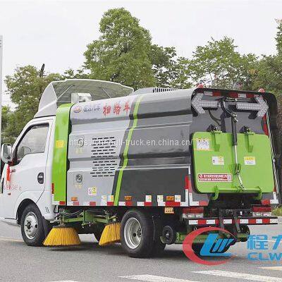 Dongfeng 4x2 Mini 6 Wheel Street Sweeper Truck 2500 Liters photo-3
