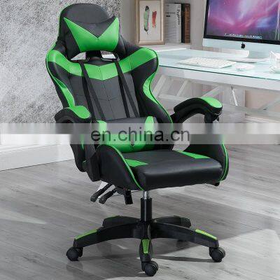 Wholesale New Design Selling  Massage RGB LED Racing Silla Gamer Chair PU Leather Computer Gaming Chair With Lights and Speakers