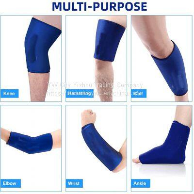 Plenty Color Options Silk Screen Logo Cold Compression Knee Calf Wrist Elbow Therapy Gel Ice Sleeve
