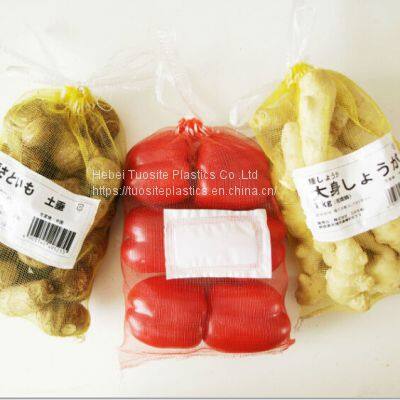 26*36 32*50 Knot Mono Packing Vegetable Fruit Mesh Bag Customized Colors Mono Filament Mesh Sack