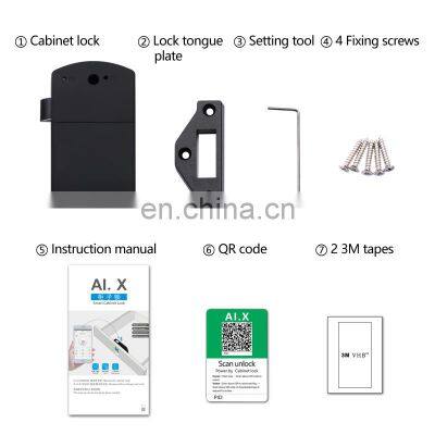WE.LOCK Electrical Control APP Funiture Wooden Card Lock for Jewelry Cabinet